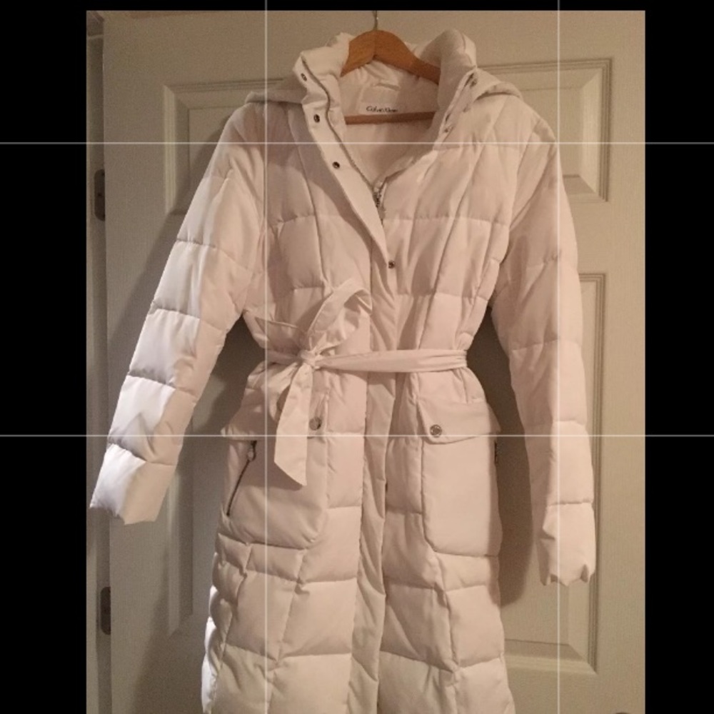 Women’s Calvin Klein puffer coat white size M!